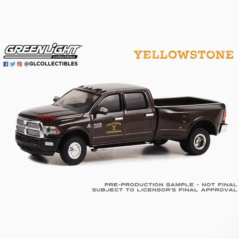 

Greenlight 1:64 Yellowstone -2017 Ram 3500 Laramie Dually Pickup Alloy Car Model Classics Adult Souvenir Gift Static Display
