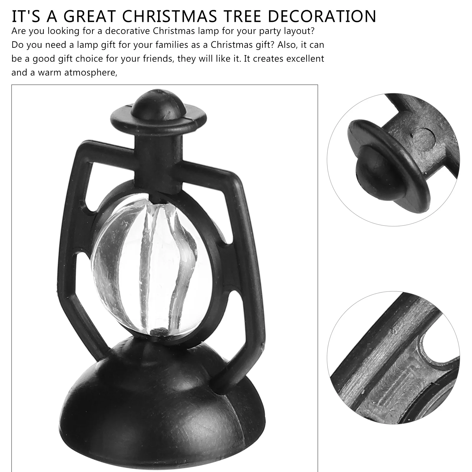 

20pcs Vintage Oil Lamp Pendant Electroplating Home Decor Simulation Mini Lamp Christmas Hanging Decoration Xmas Tree Pendant