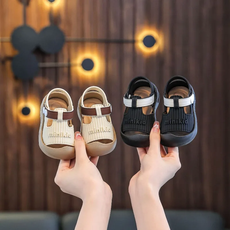 Baby Sandals Cheap Summer Beach Shoes Toddler Sandals Soft Breathable PVC Little Boys Girls Close-toed Sandals For Baby