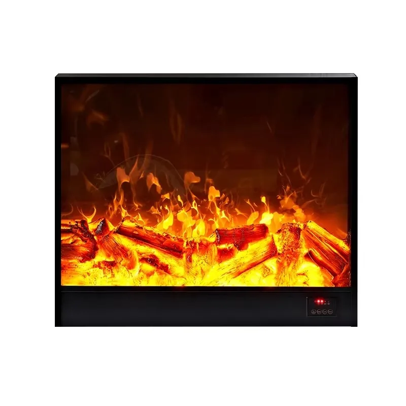 Customised Hotel-Grade Steel Electric Fireplace LCD Simulation Fire Wall Hanging Insert Burner Artificial LED Flame Indoor Decor