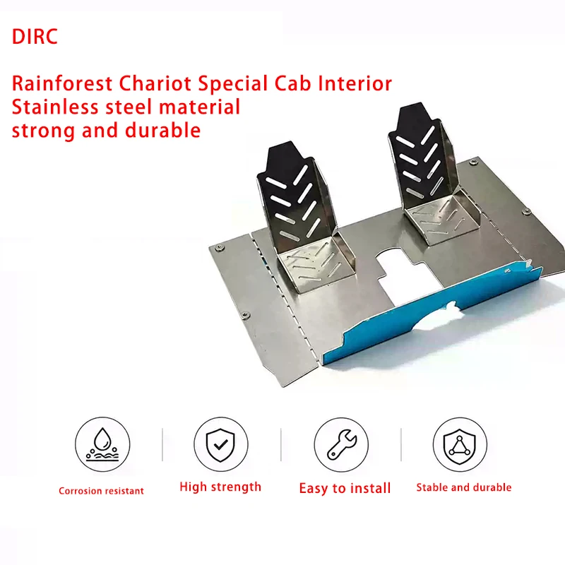 D1RC Rainforest Tank Special Interior Stainless Steel Cab Metal Upgrade Accessories for 1/10 RC Crawler Car Traxxas DIY Parts