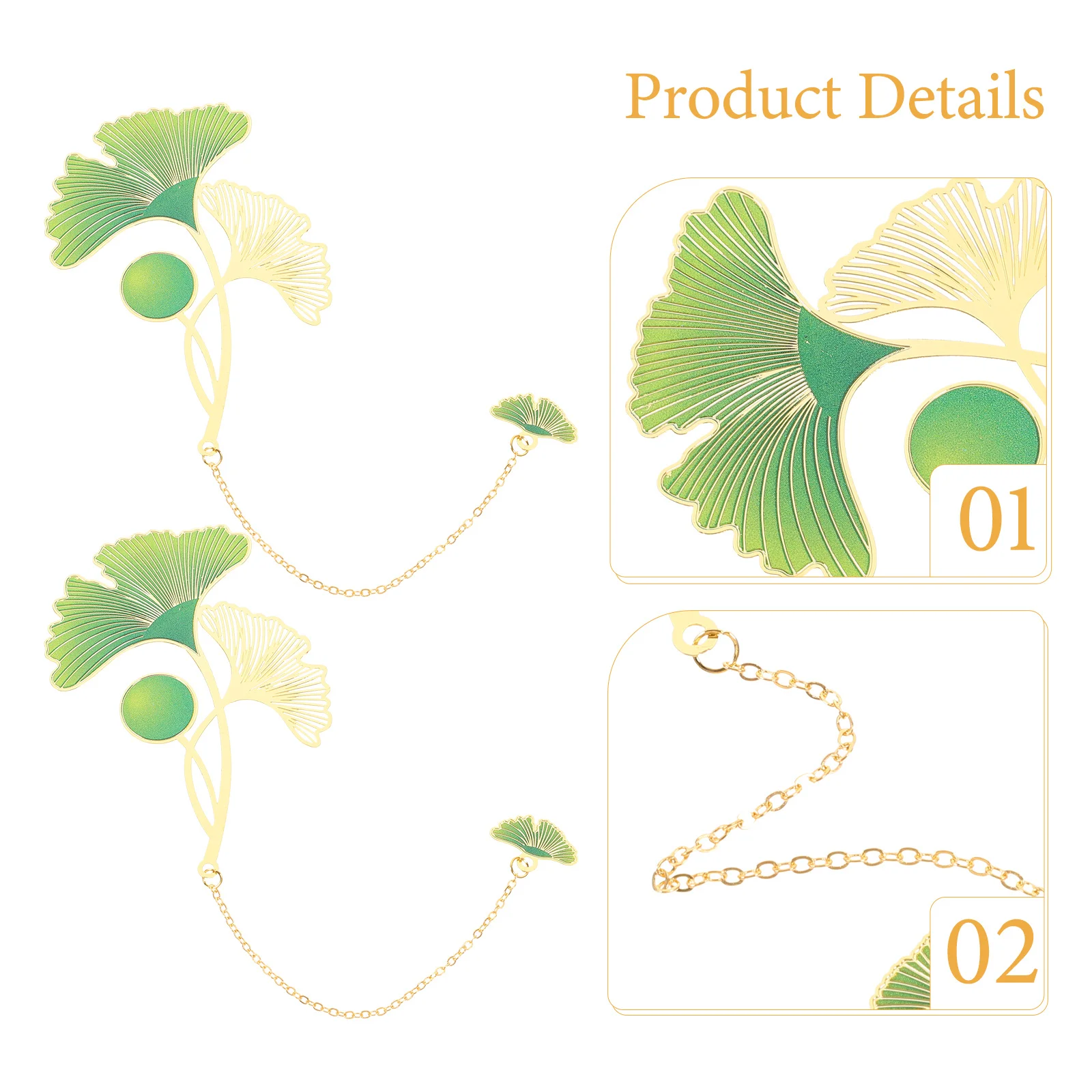 Brass Painted Bookmark Pendant Delicate Lightweight Elegant Page Marker Decoration Portable Reading Bookmark Gift