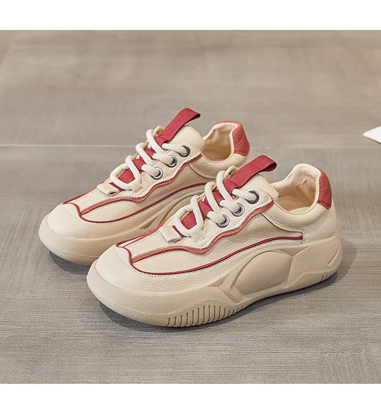 รองเท้ากีฬาพื้นเดี่ยวของผู้หญิงรองเท้าคุณพ่อระบายอากาศได้ดีรองเท้าหลากหลายใหม่เบาพื้นรองเท้าหนาเหมาะกับฤดูใบไม้ร่วง