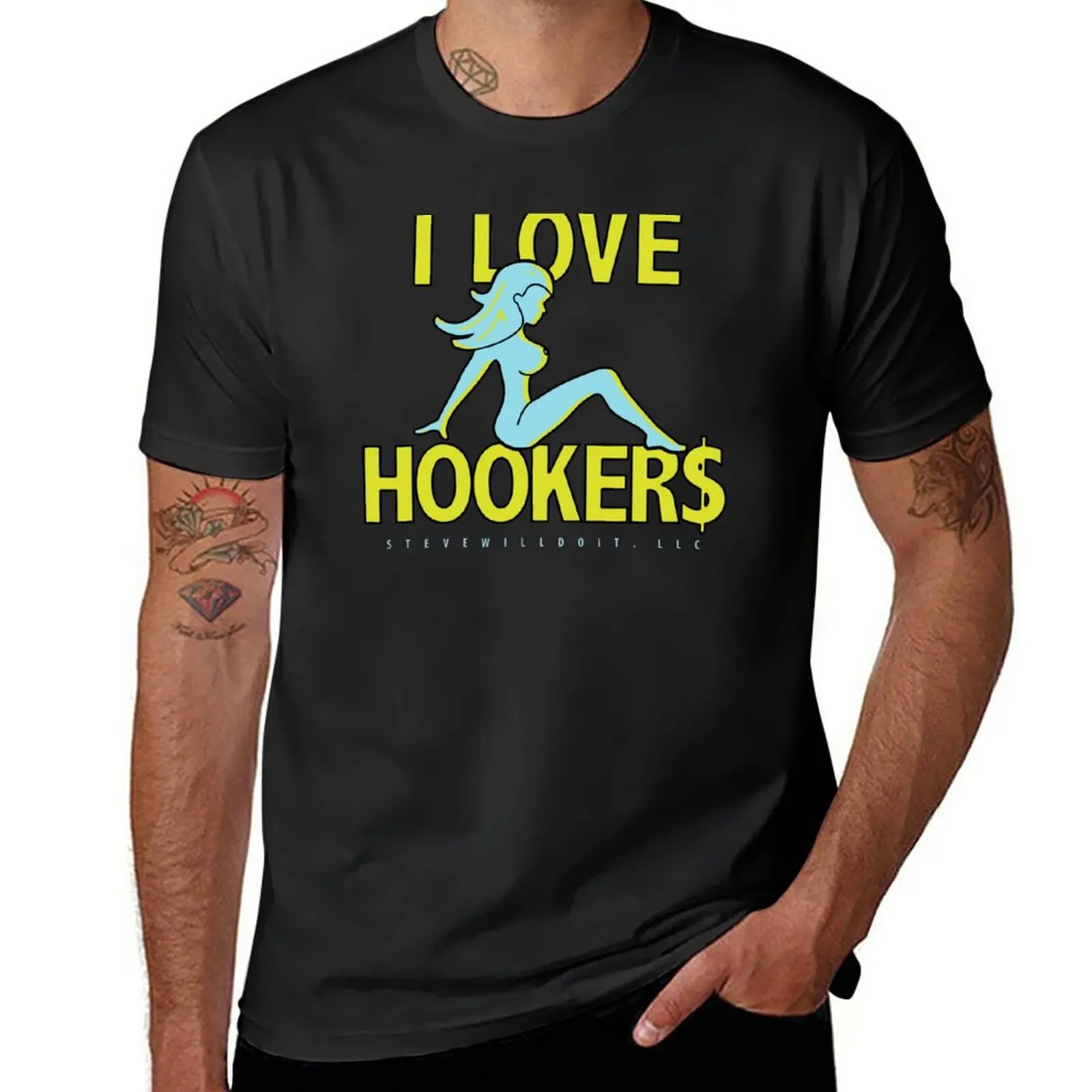 New i love hookers T-Shirt Anime t-shirt quick drying shirt t shirts for men