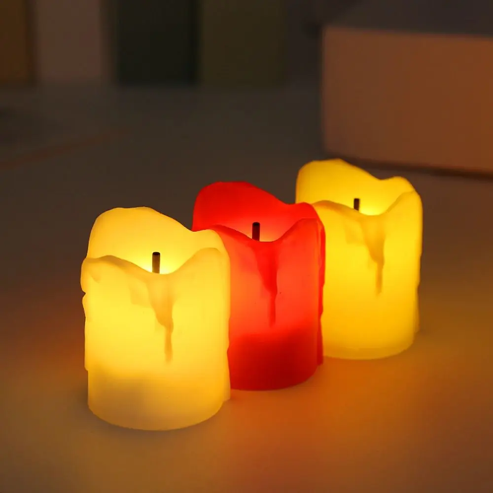 3/6/12Pcs Flameless LED Simulation Candle Night Light Romantic Candlelight For Banquet Wedding Bar Birthday Party Decoration