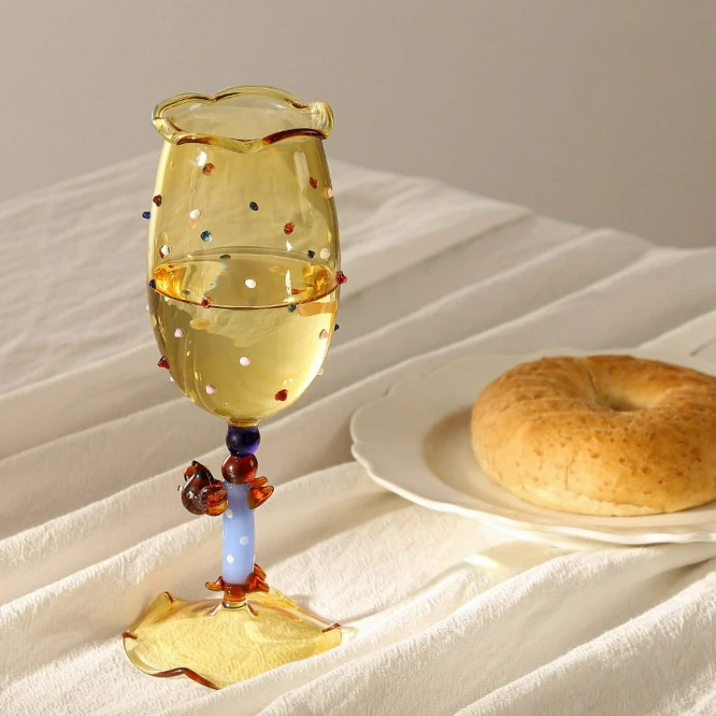 Handmade Dachshund Dog Wine Glass Cute Goblet Champagne Cup for Women Creative Gift Home Bar Drinkware Crystal Set Glass