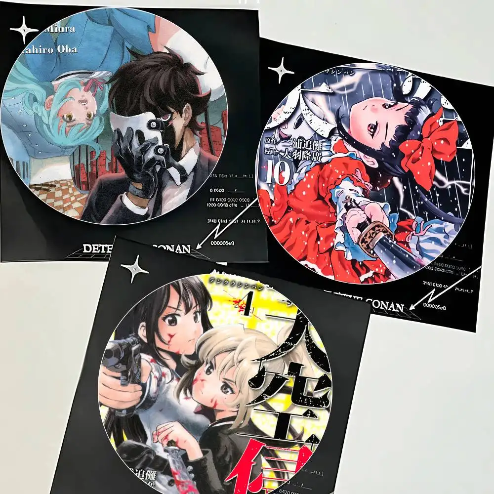 Cartoon Anime H-High-Rise I-Invasion Cartoon Style Badge Brooches On Backpack Decoration Round Enamel Pins For Accessorys