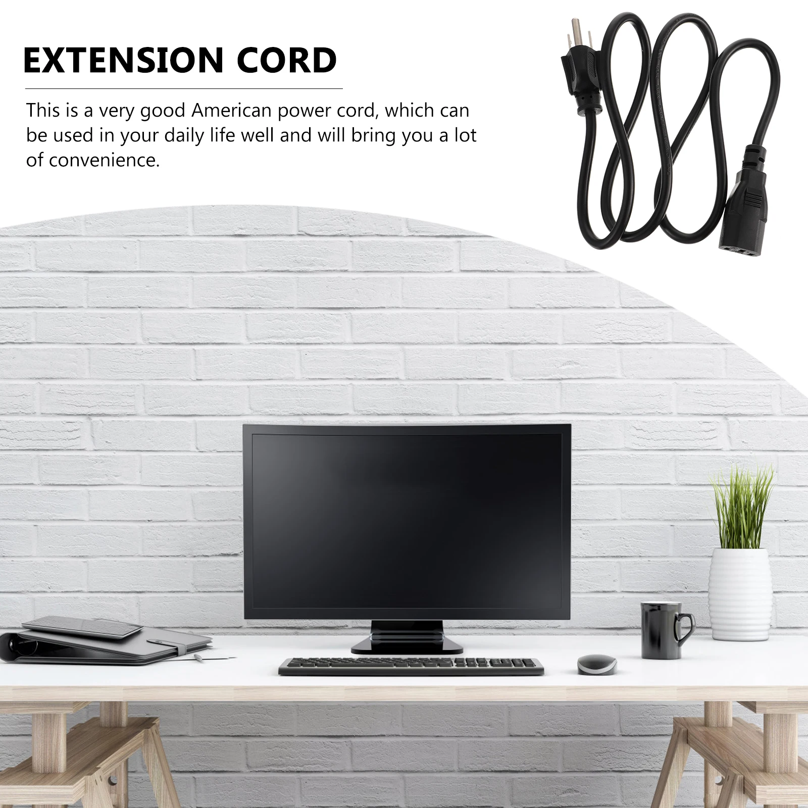 

3-Prong Retardant Heat Resistant Extension Cord For Home Appliances Us Plug Power Cable Electrical Equipment Machine