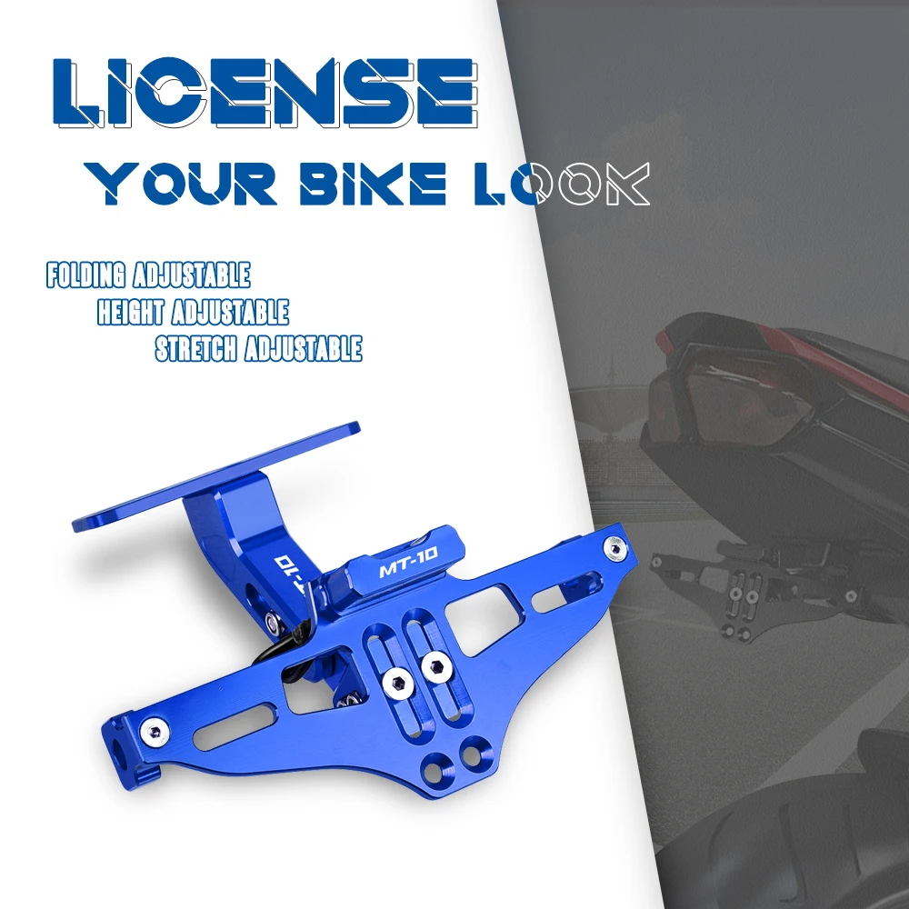 

For YAMAHA MT10 MT-10 2017 2018 2019 2020 2021 2022 2023 License Plate Bracket Holder with LED Light Indicator rear bracket