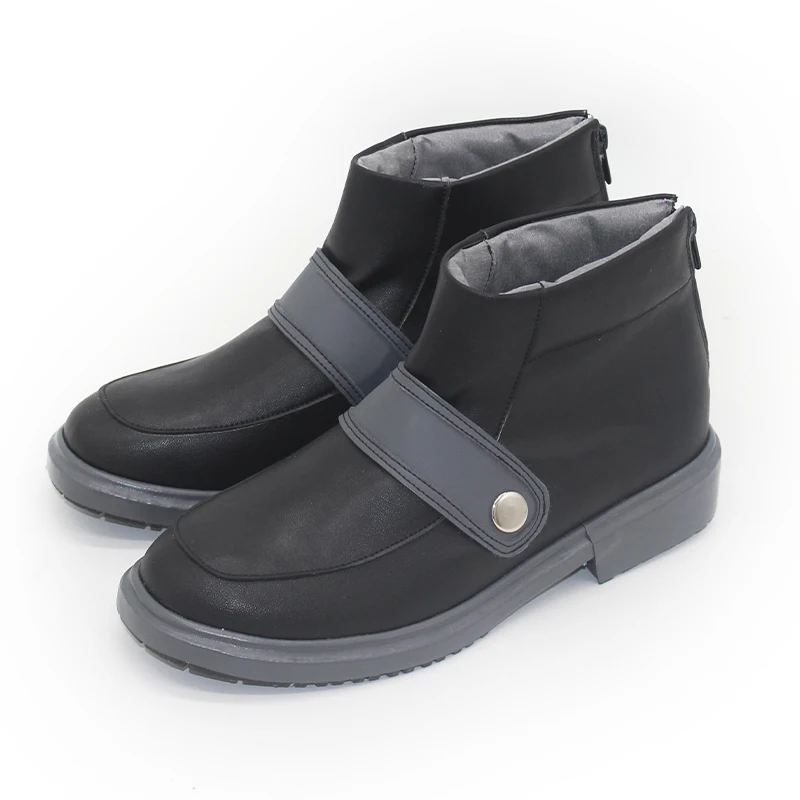 Gachiakuta Rudo Surebrec Anime Scarpe Cosplay Stivali Stivali in pelle PU neri per donna Uomo Halloween Carnevale Puntelli per feste Scarpe da completo