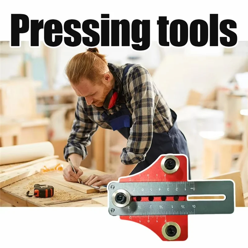 

MCGS-2-In-1 Aluminum Alloy Jig Drilling Guide Locator For Cabinet Door And Rebounder Mounting Woodworking Pocket Doweling Jig