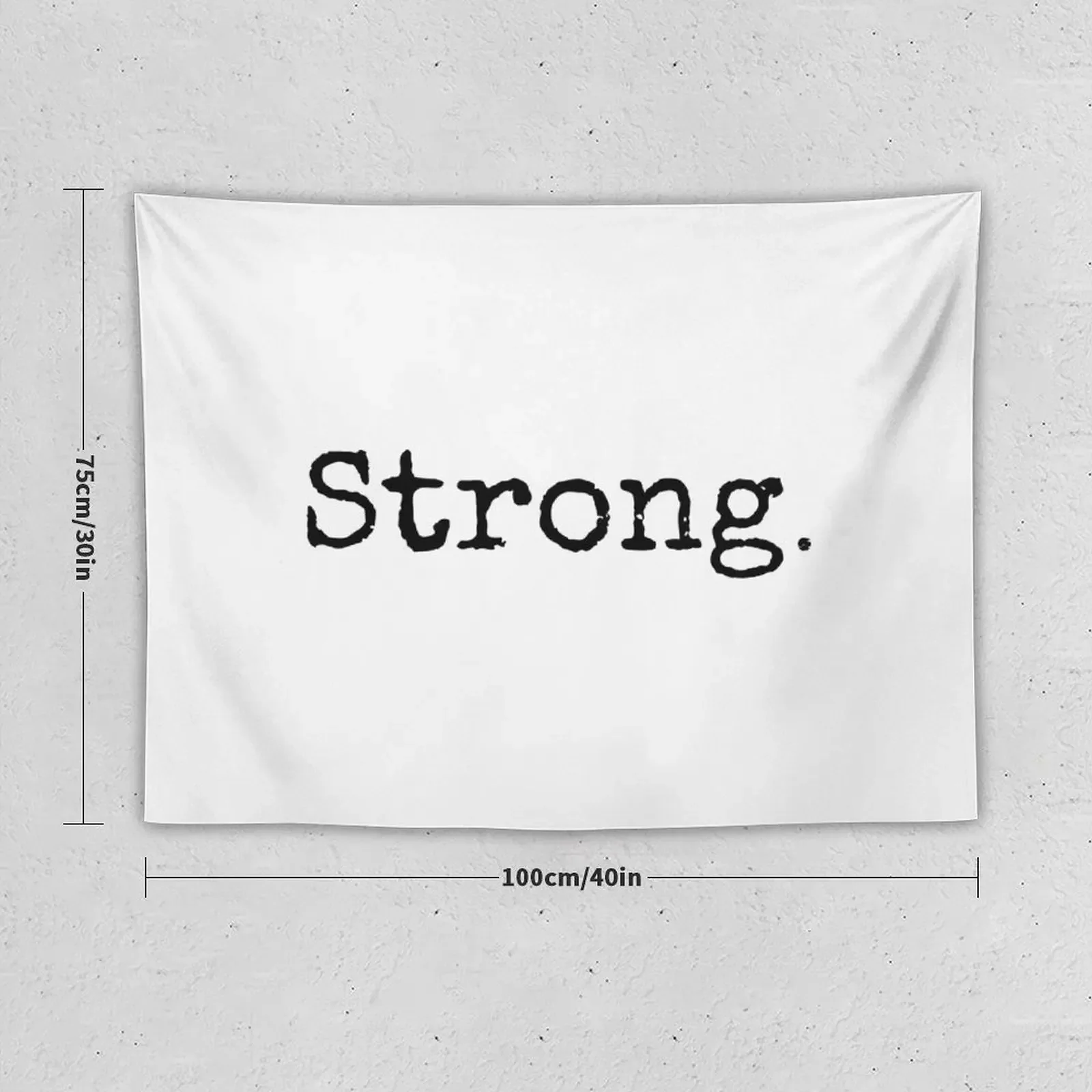 Christian Quote Typography - Strong Tapestry Decoration Room House Decorations Tapestry