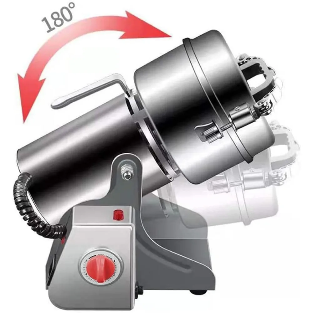 Электрическая мельница для зерна, 1000 г для сухих злаков, зерна, трав, специй, кофе, кукурузных зерен (1000 г подставки)