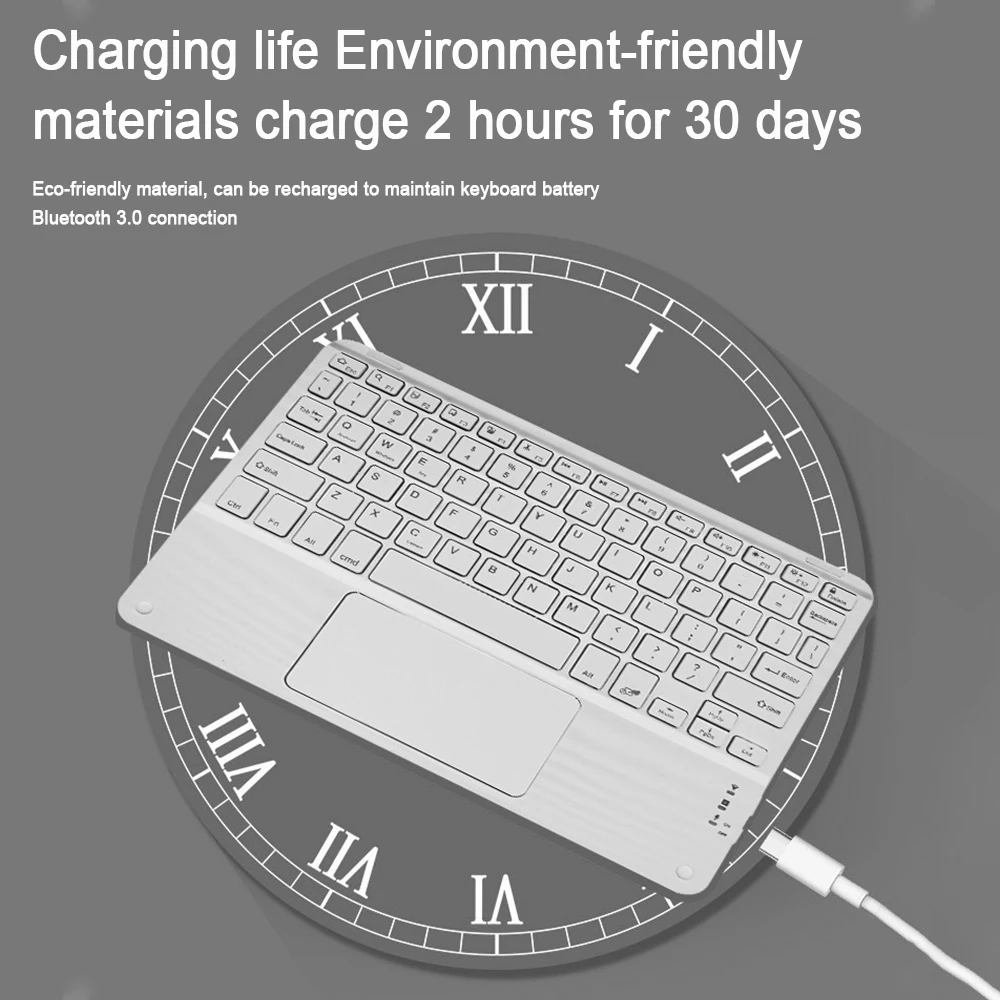 لوحة مفاتيح لاسلكية تعمل باللمس بلوتوث ، الهاتف الذكي ، الكمبيوتر ، الكمبيوتر ، الكمبيوتر المحمول ، iOS ، أندرويد ، ويندوز ، آي باد ، لوحة المفاتيح #4