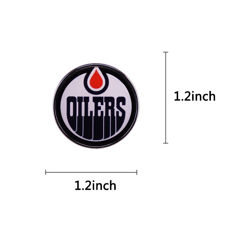 EddmontonxOillers Pins Brooch Ice Hockey Team Logo Badge Sport Lover Gift