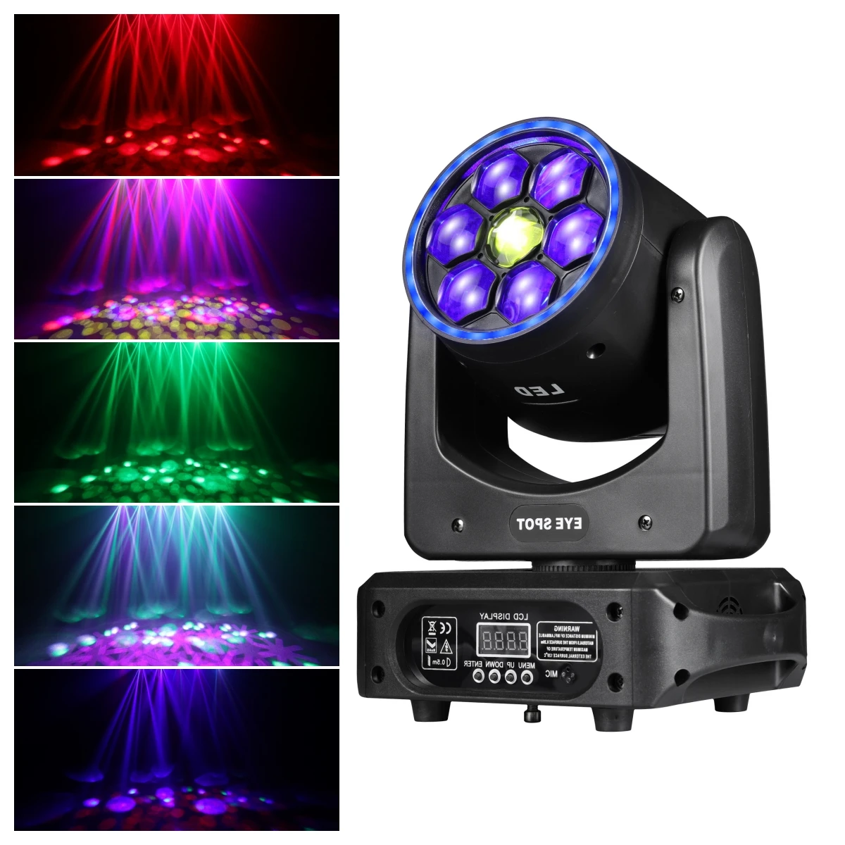 LED Bee Eye150W  Moving Head Lights RGBW Gobos Stage Lights DMX512 Stage Effects lights For Christmas Disco Party Club Bar Show