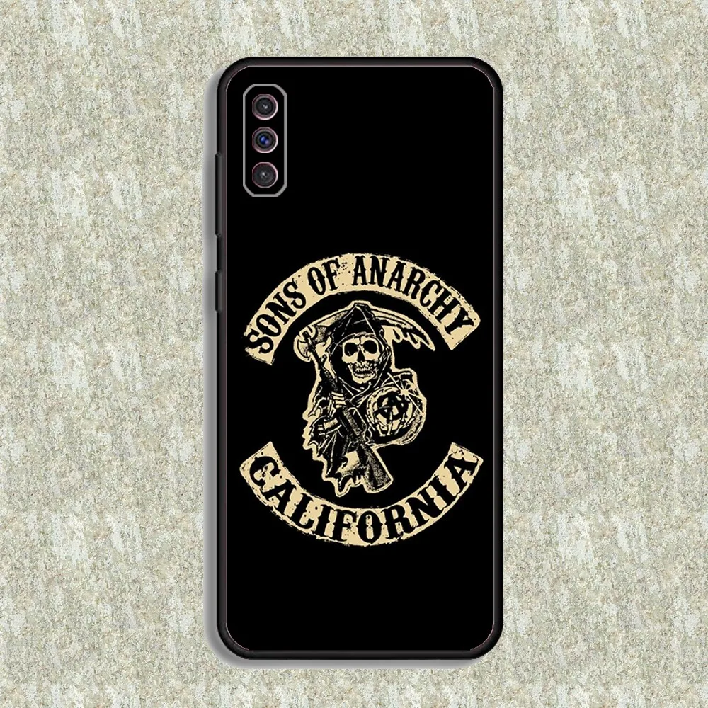 S-Sons Of A-Anarchy Phone Case For Samsung S23,23,22,30,21,10,9,Note20 Ultra,Lite,Ultra,5G,Plus,FE,Black Soft Case