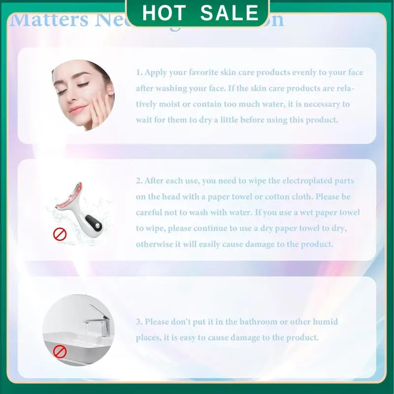 Entrega de 24 horas para el masajeador facial de 7 colores del dispositivo de estiramiento facial para cara y cuello con 113 °   F Funcionalidad de vibración y limpieza Wa