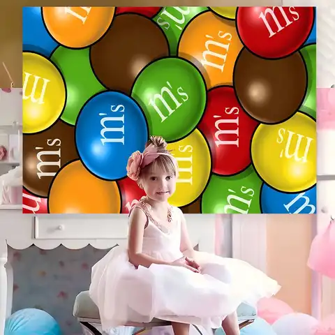 M-M Chocolate Candy Photography Backdrops Photo Background Wallpaper Studio Waterproof Products Photographic Props