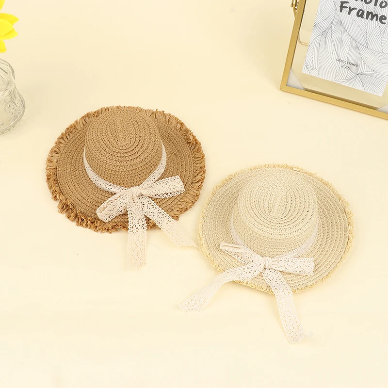 1Pc Doll House Doll handmade Straw Hat Sun Cap for 1/6 Doll Accessories Decoration