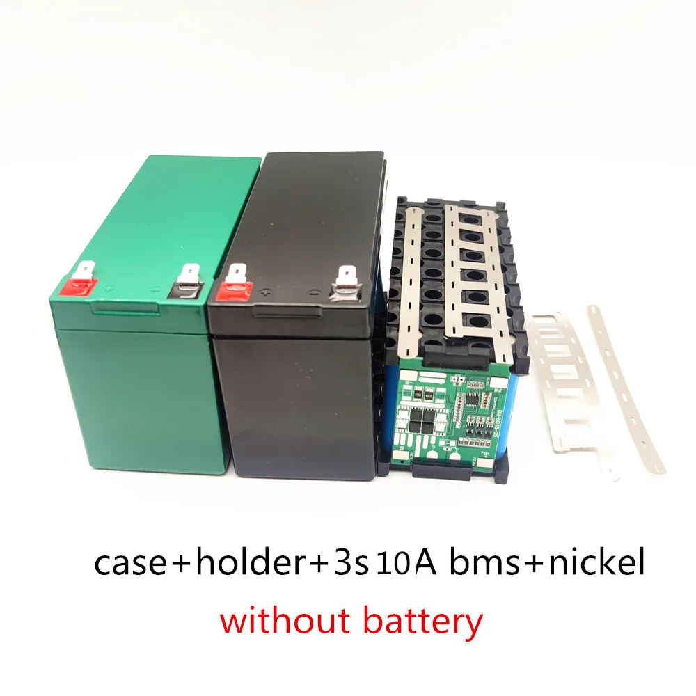 12V7Ah 8Ah10Ah12Ah Replace Lead-Acid for Lithium Battery Case Electric Sprayer Special Plastic 18650 Storage Box Green Black