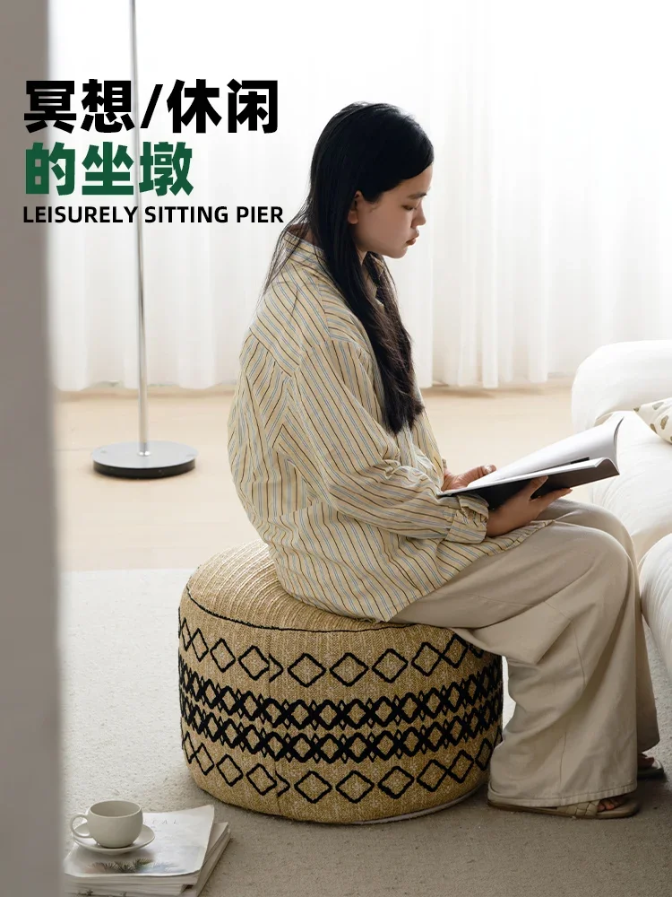 Nordic Marocco tessuto divano cuscino del sedile pedale soggiorno casa futon tappeto piedino rimovibile