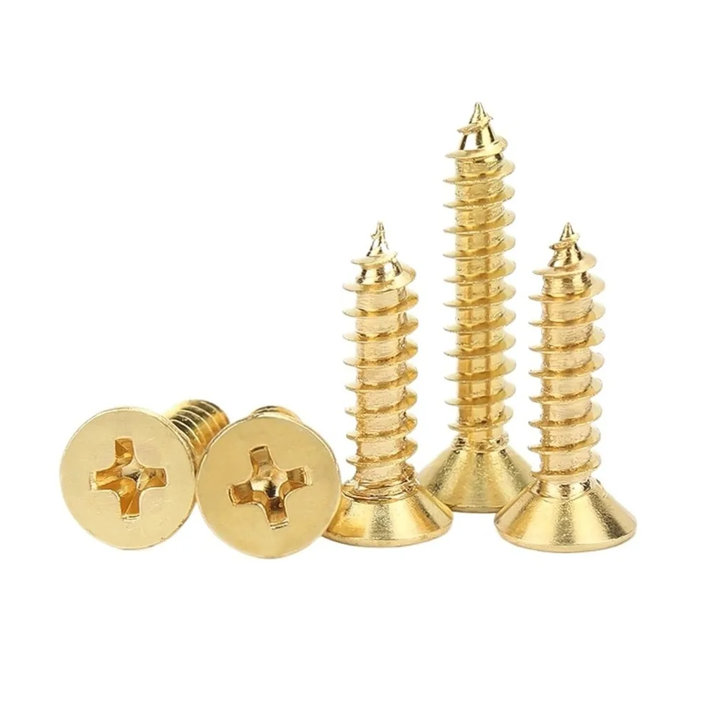 800-piece gold M2/M2.5 self-tapping screw set, suitable for wooden craft boxes and vintage storage boxes.