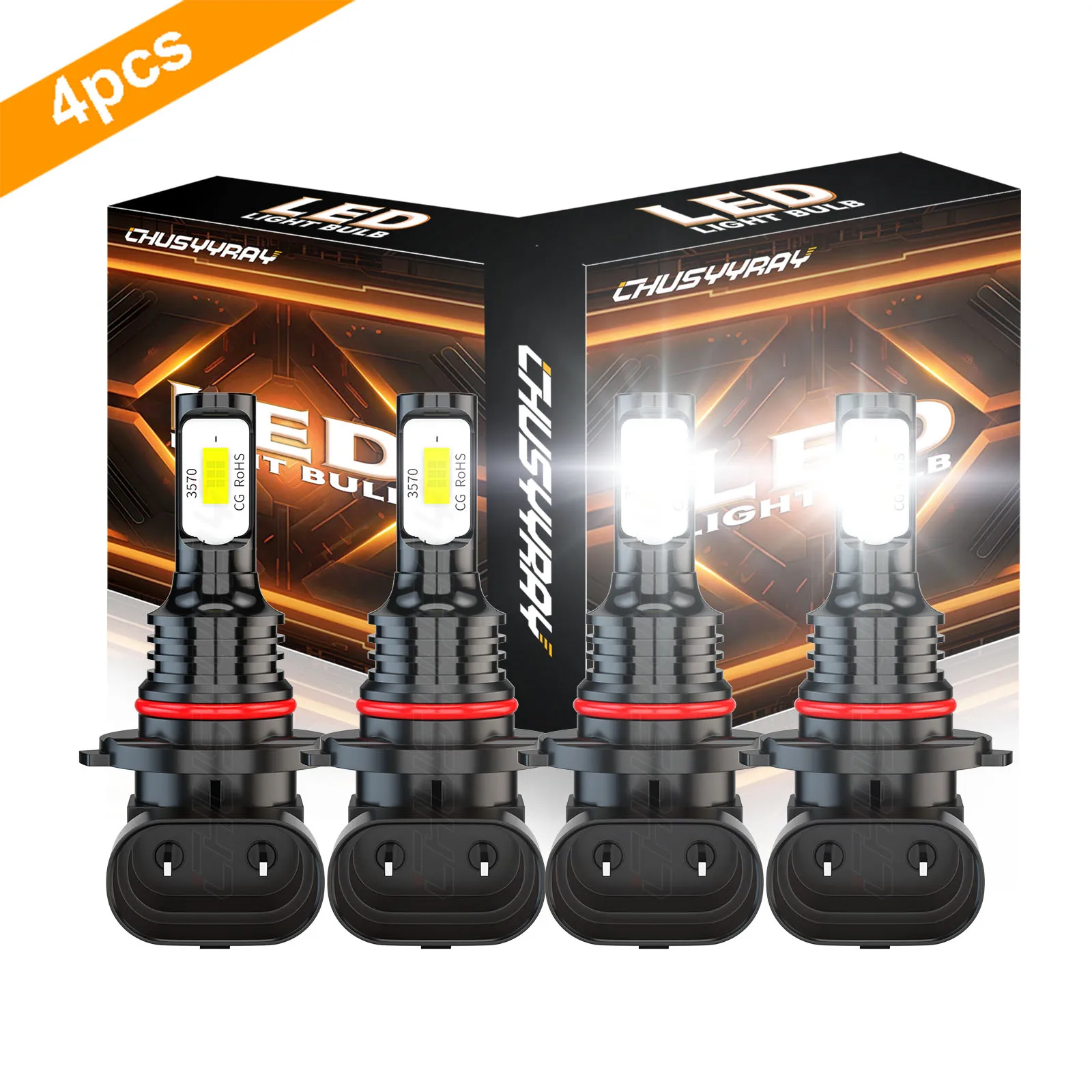 4pcs 9005 9006 LED Headlight Bulbs For Can-Am Renegade 1000 500 800 800R Super Bright 100W 6000K 20000LM
