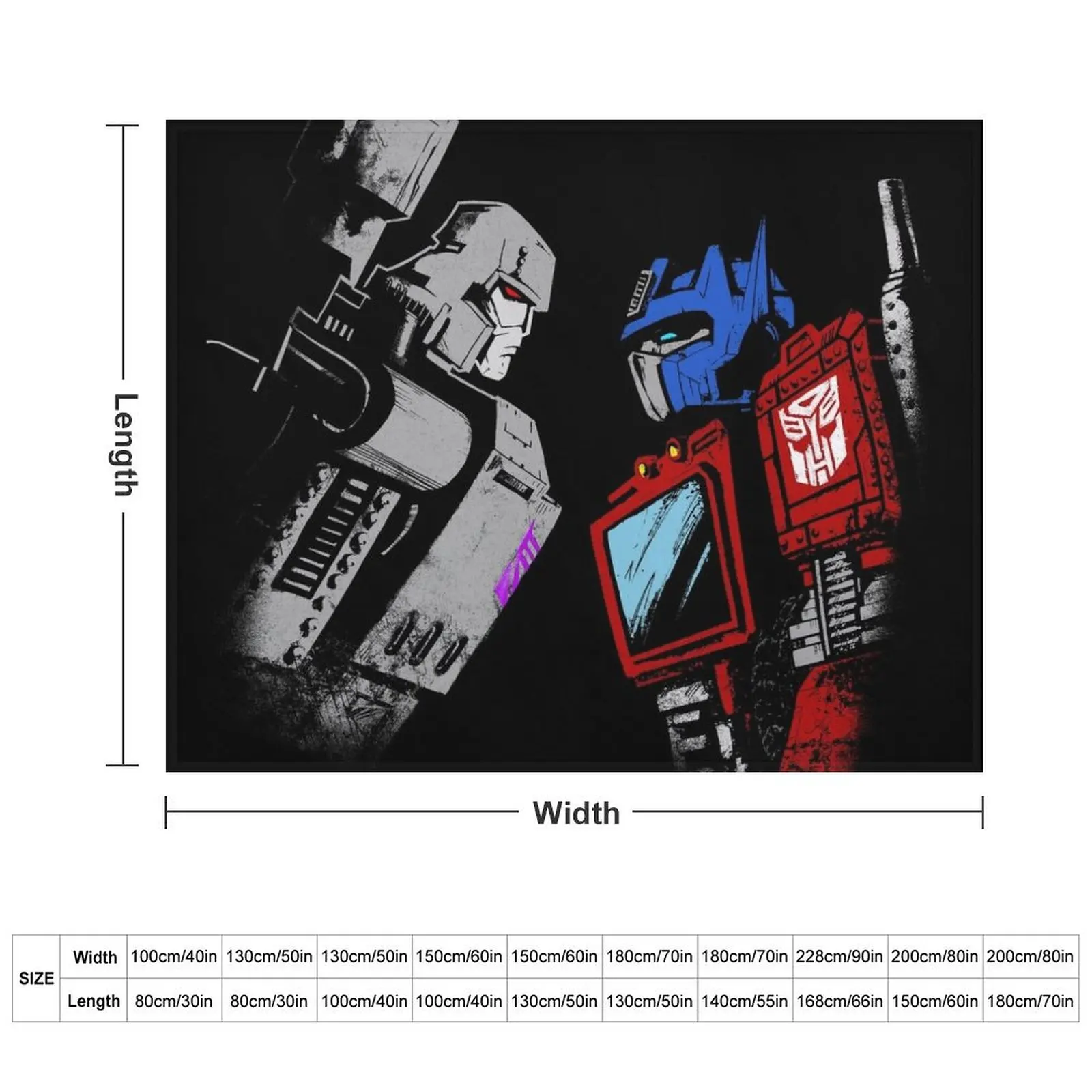 optimus prime megatron transformers full color Throw Blanket warm for winter blankets ands Blankets