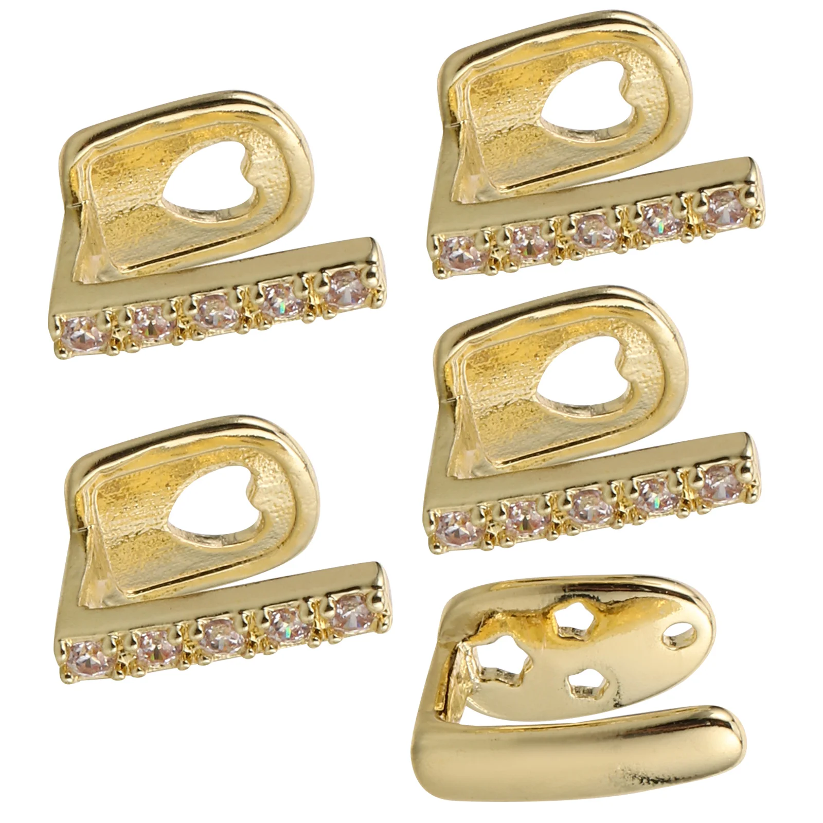 

5pcs Teeth Accessories Set Gold Tooth Jewelry Costume Fake Lightweight Women Party Rap Performance Mouth Grills