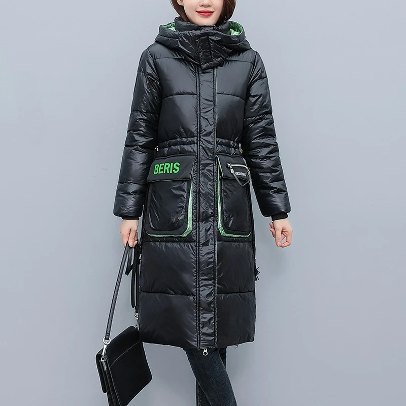 New Winter Jacket Coat Women Hooded Long Down Parka Thick Warm Cotton Padded Parkas Woman  Windbreak Coat