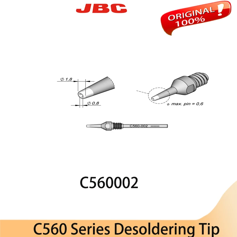 JBC C560002/03/09 C560series Desoldering Tip 100% Original  Desoldering Tip  DDSE  2-Tool Rework Station DR560-A