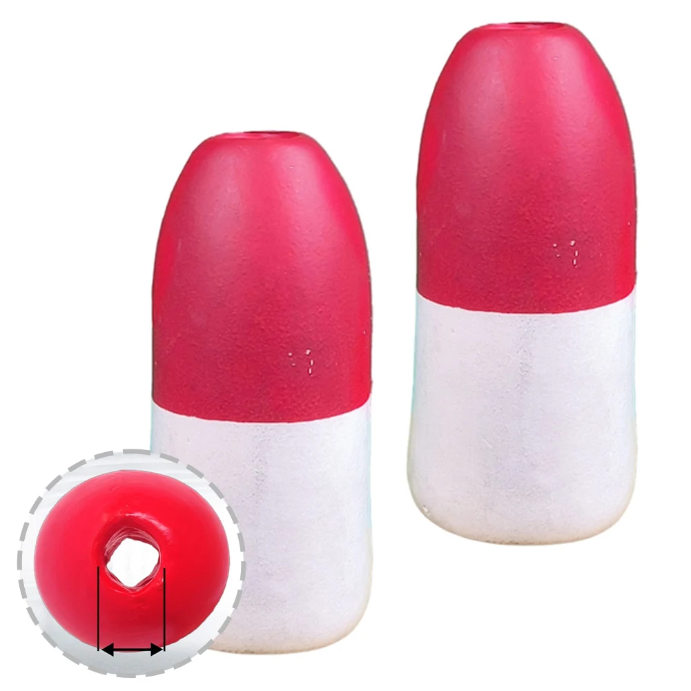 Red White PVC Foam Crab Trap Float Buoy for Fishing Line Marker Shrimp Trap Float with Hollow Hole for Kayak Stabilizer - view 6