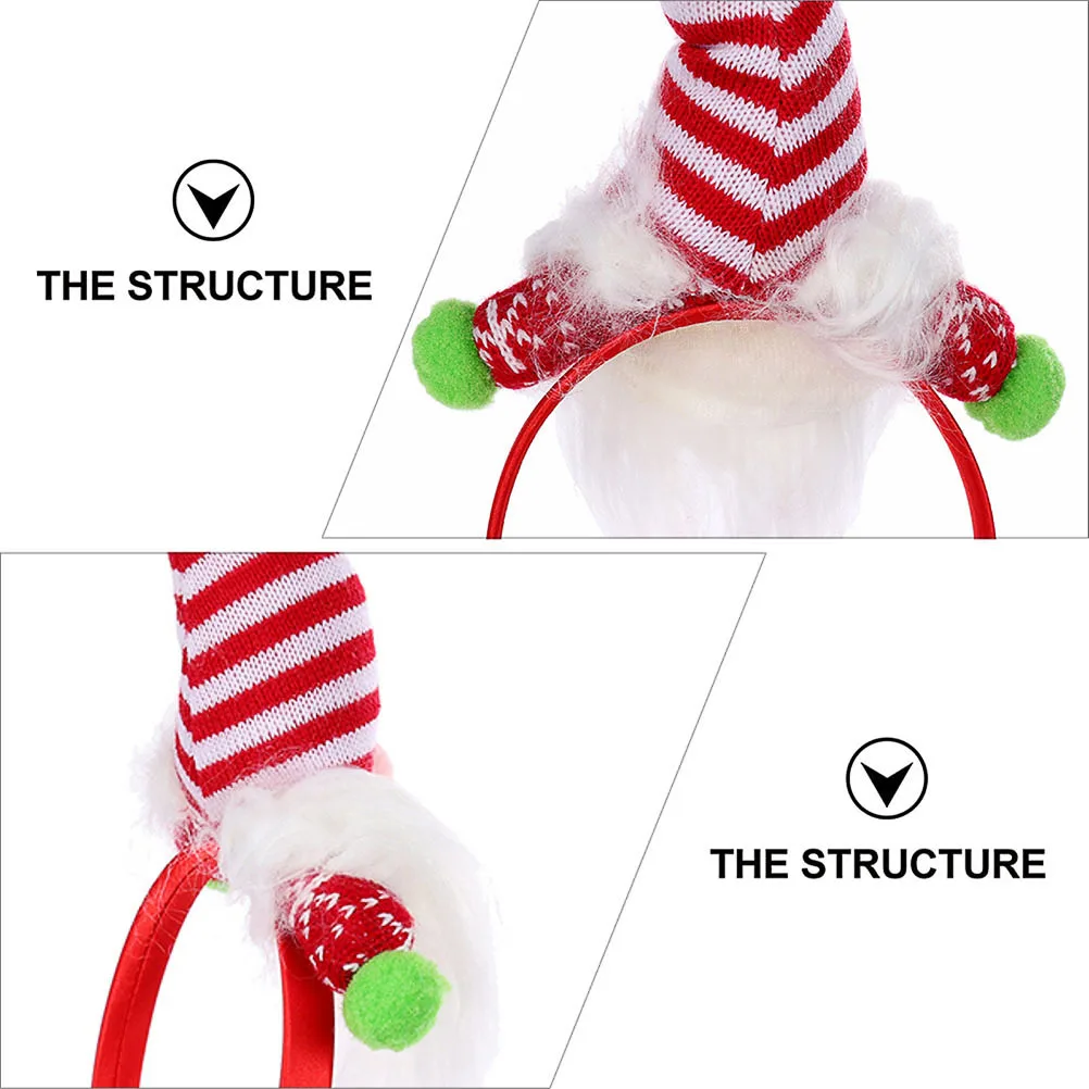 

1Pcs White Beard Headband Premium 3D Xmas Hair Accessory Unique Headdress for Birthday Party Creative Lovely Wear Party