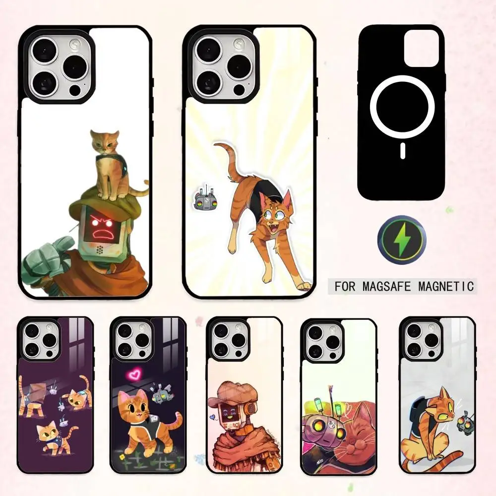 

S-Stray Cat Adventure Game Phone Case For iPhone17,16,15,14,13,12,11 Plus,Pro Max Magnetic For Magsafe Wireless Charging