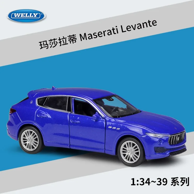 WELLY 1:36 MASERATI Levante Cars Models Classics Diecast Simulated Alloy Toys Pullback Car Model Boy Collection Decoration Gift