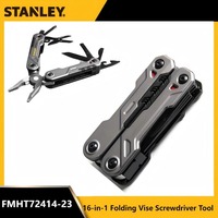 STANLEY FMHT72414-23 16-in-1 Multi-Tool, Hand Tool Set Home Folding Vise Pliers Knife File Portable