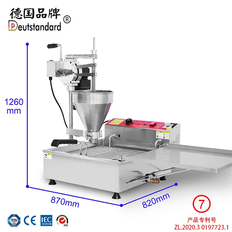 Automatic Commercial Donut Making Equipment, Spherical Donut Oil Machine with Feeding Oil Potti