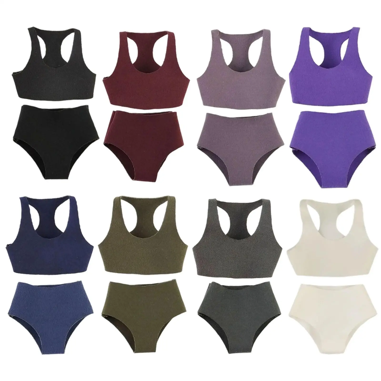 1:12 conjunto de colete esportivo e shorts, roupas leves de boneca em miniatura para figuras de ação femininas de 6 polegadas, acessórios