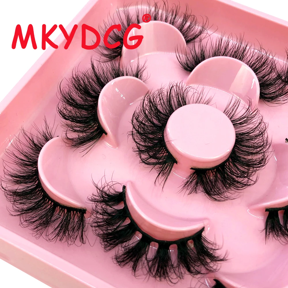 キャットアイまつげ 3D ナチュラルつけまつげ Dカール ふわふわ ソフト クロス 5ペア マンガまつげ ふんわりナチュラルまつげエクステ メイクアップ