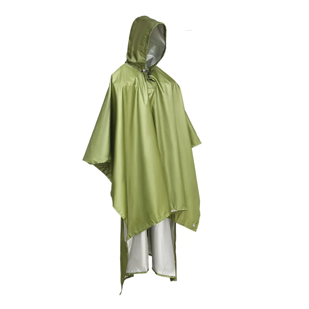 2024 Portable Raincoat Waterproof Rain Coat Survival Poncho Outdoor Camping Tent Mat For Outdoor Hunting Hiking