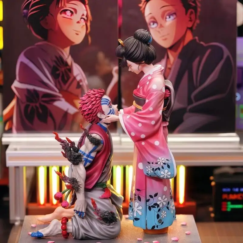 Demon Slayer Gk Akaza Koyuki Couple Style Anime Figure Model Desktop Ornament Lovely Holiday Gift Home Decor Collection