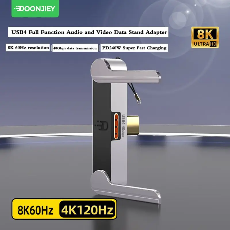 8K 40G/16K 80G 120G Versatile Folding Stand 240W Mobile Phone Charging Data Cable Adapter Type-C Mobile Phone Universal Stand