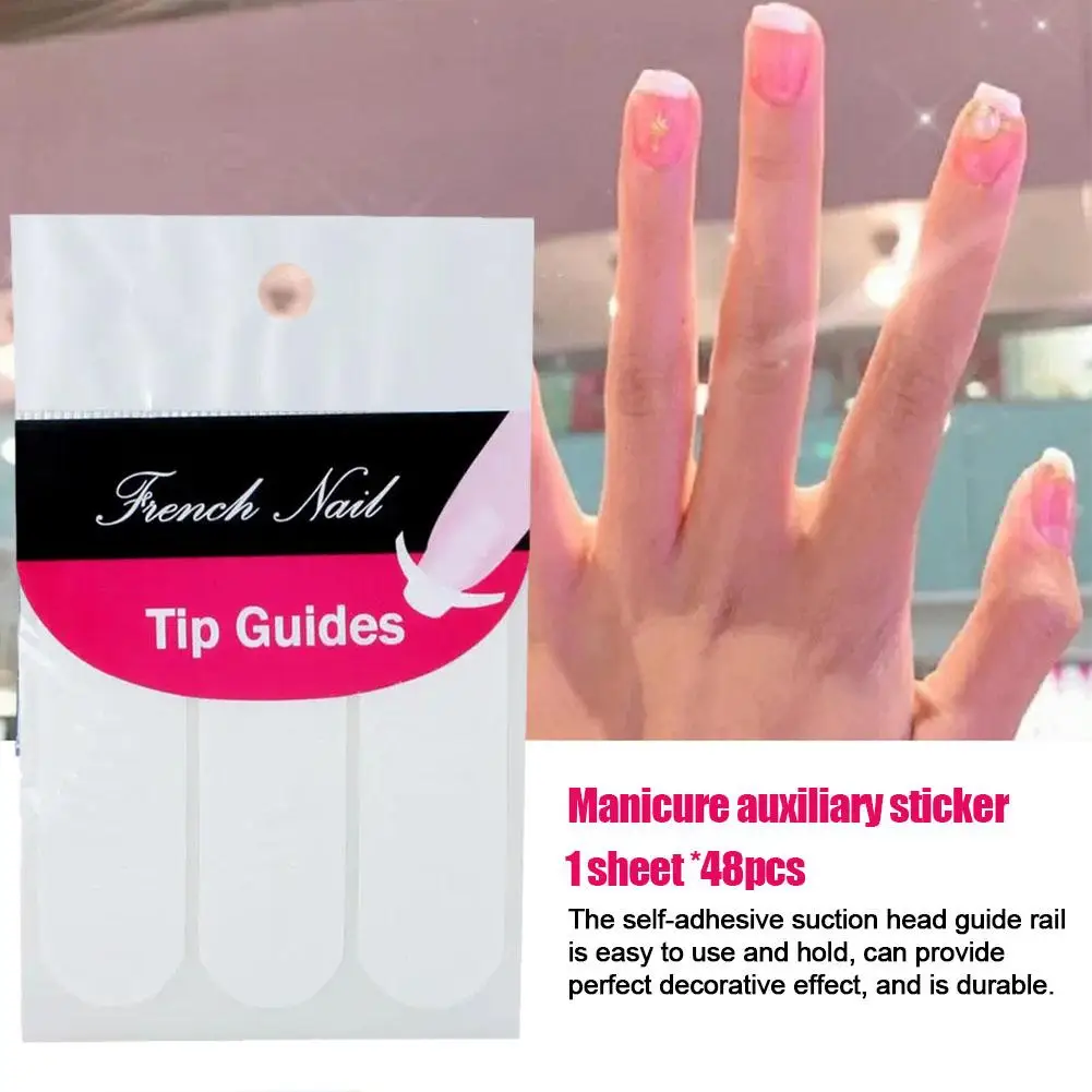 1/3/5SET Unghie Adesivo Stencil Consigli Guida Francese Manicure Unghie artistiche Decalcomanie Forma Frangia FAI DA TE Stencil 3D Styling Strumenti di Bellezza