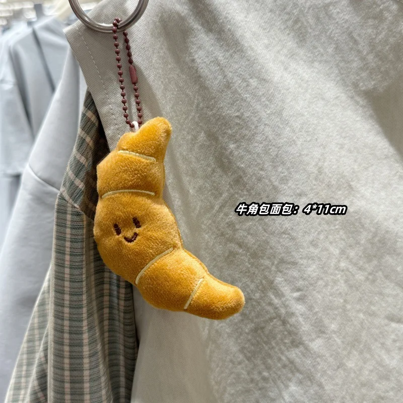 

Kawaii Croissant Long Bread Keychain Cute Decoration Backpack Pendant Doll Keyring Doll Girl Gift