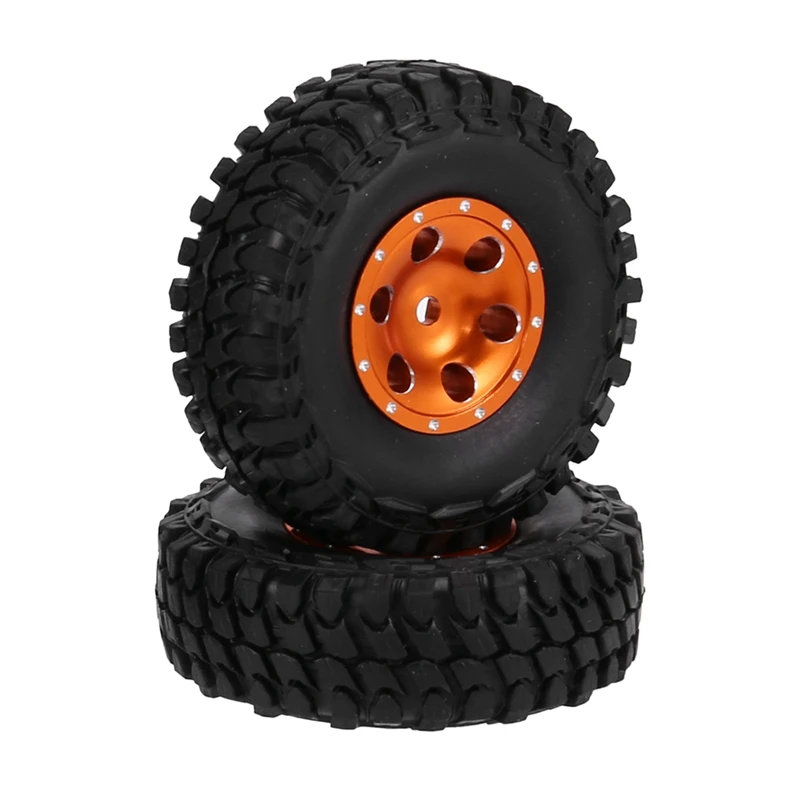 54X19mm 1.0 Beadlock CNC Wheel Rims & Tires With Extended Hex For 1/24 RC Crawler Car Axial SCX24 AXI90081 Upgrade Parts