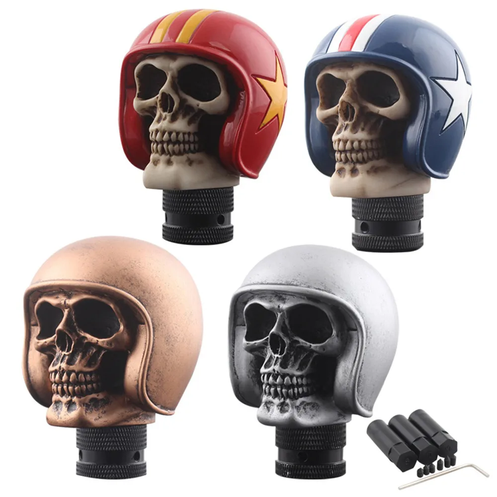 Car Gear Shift Knob Helmet Skull Head Style For Universal