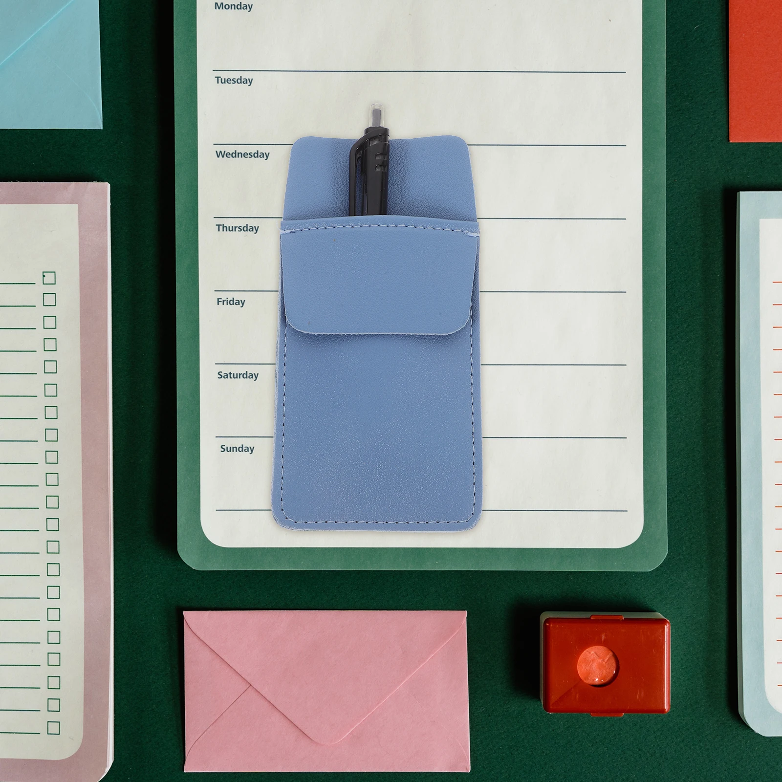 Small PU Pocket Protector for Lab Coat Pen Holder Nurse Pencil Pouch Organizer Shirt Pocket Pen Organizer