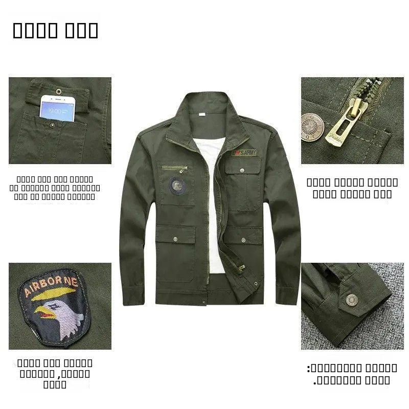 Jaqueta de Trabalho Masculina em Algodão Puro Thiened, Manga Longa, Anti-Queimaduras, Resistente ao Desgaste, Roupas de Proteção Laboral