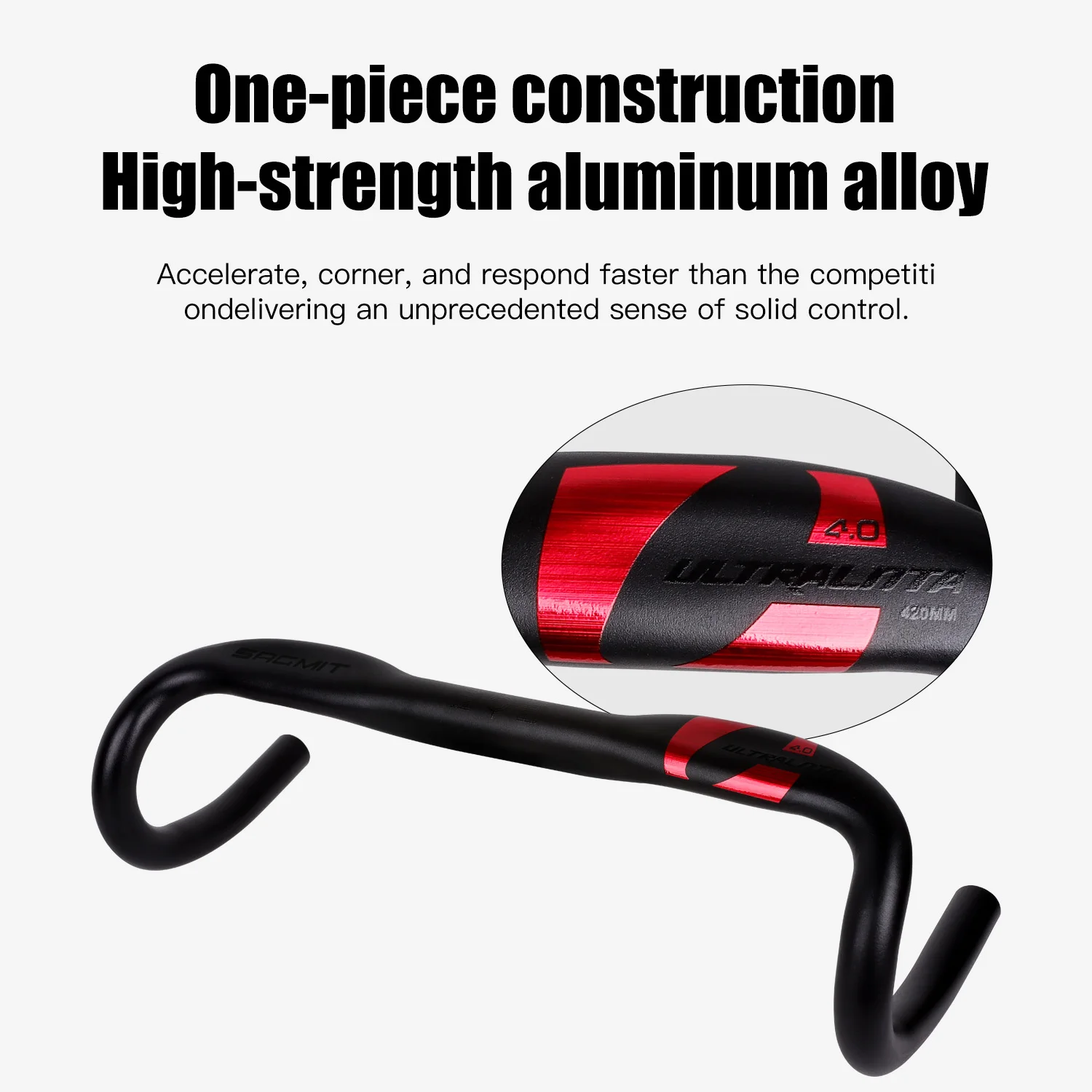 SAGMIT 420mm Road Bike Handlebar Full Aluminum Alloy Handlebar 31.8mm Ultra Light  Road Bicycle Handle Bar Bicycle Parts Bolany